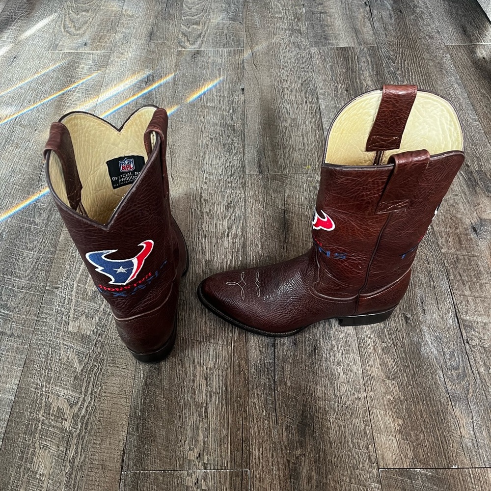 Houston Texans NFL‎ Old Pro Leather Goods Western Boots Size 8 - Picture 4 of 10
